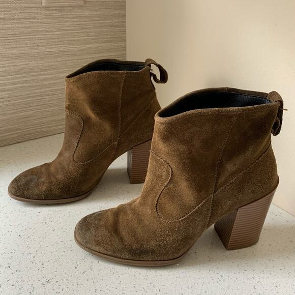 Zara Suede Ankle Boot 10 US - Picture 1 of 9